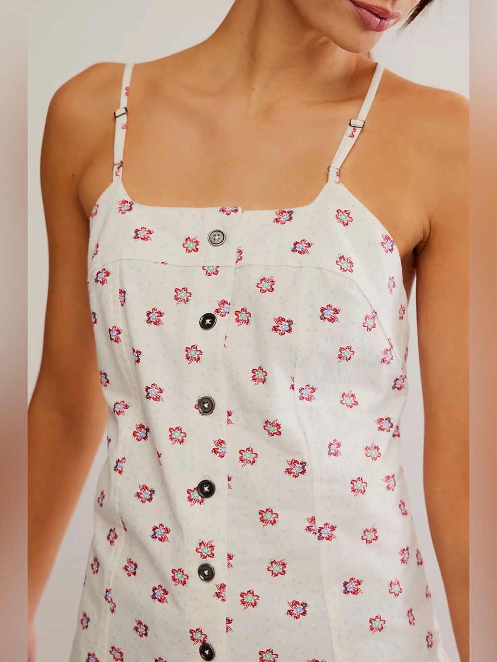 NWT FREE PEOPLE Maddie Printed Tunic | Ivory Combo MSRP $108 Oversized - Picture 2 of 9
